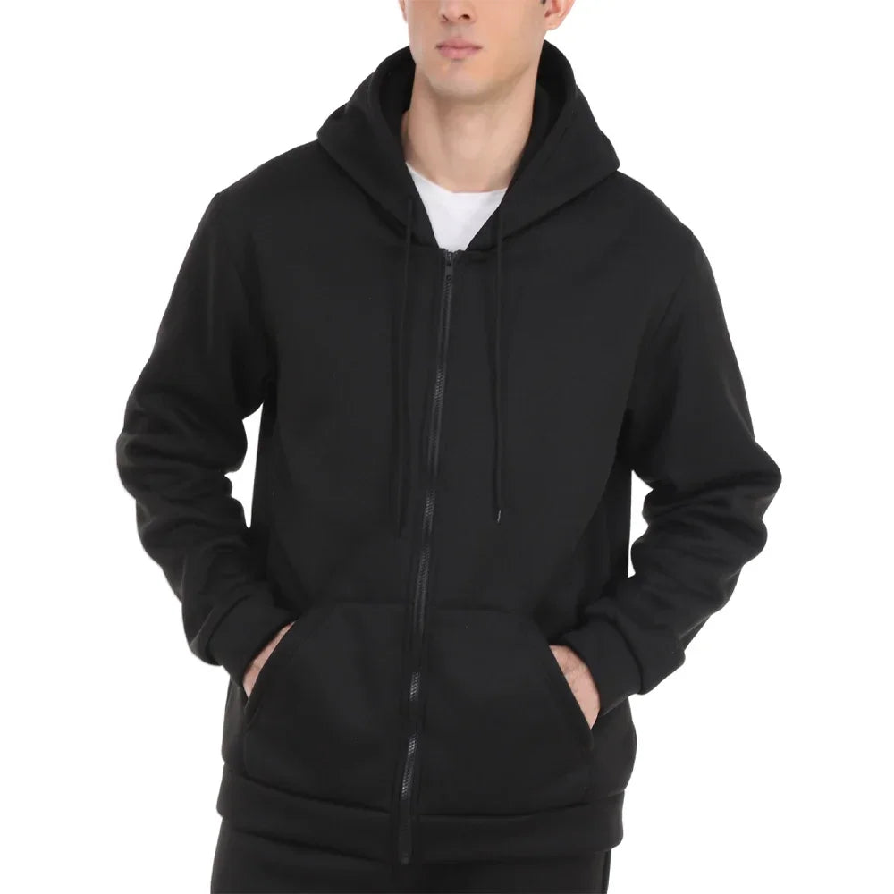 Plain Zip-up Hoodie